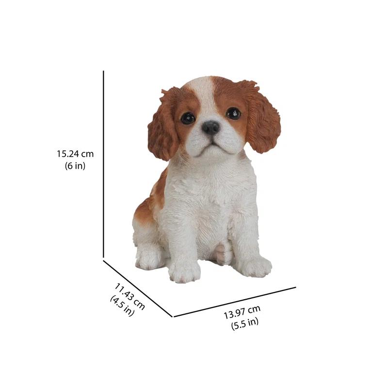 Hi-Line Gift Ltd. Sitting King Charles Puppy Statue