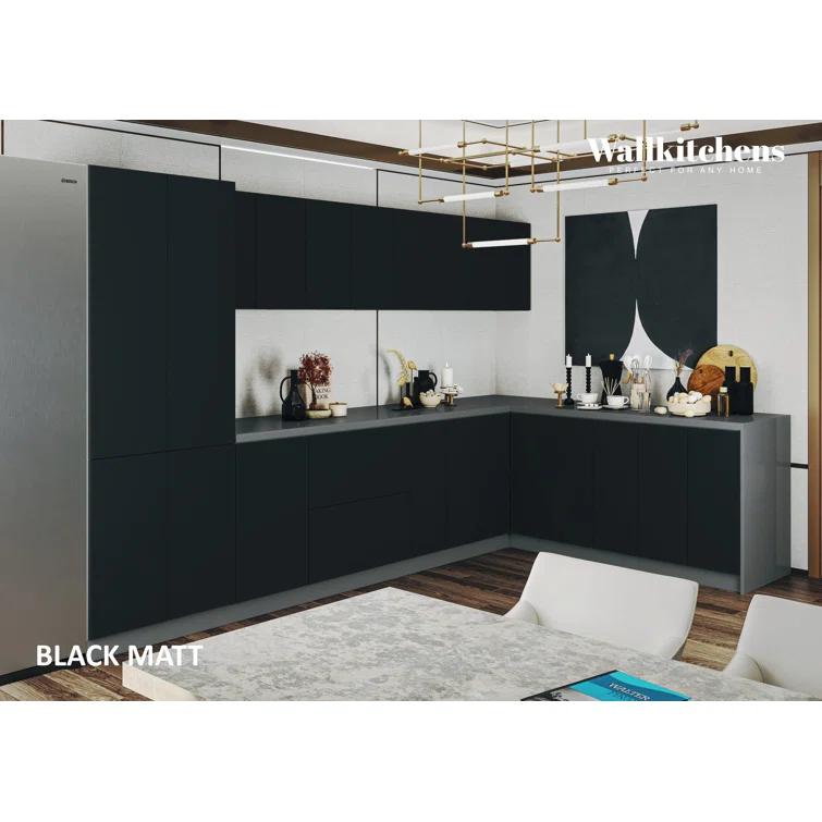 WALLKITCHENS FK-PRESTIGE 138'' W x 83'' H Medium Density Fiberboard (MDF) Kitchen Cabinet Set Ready-to-Assemble