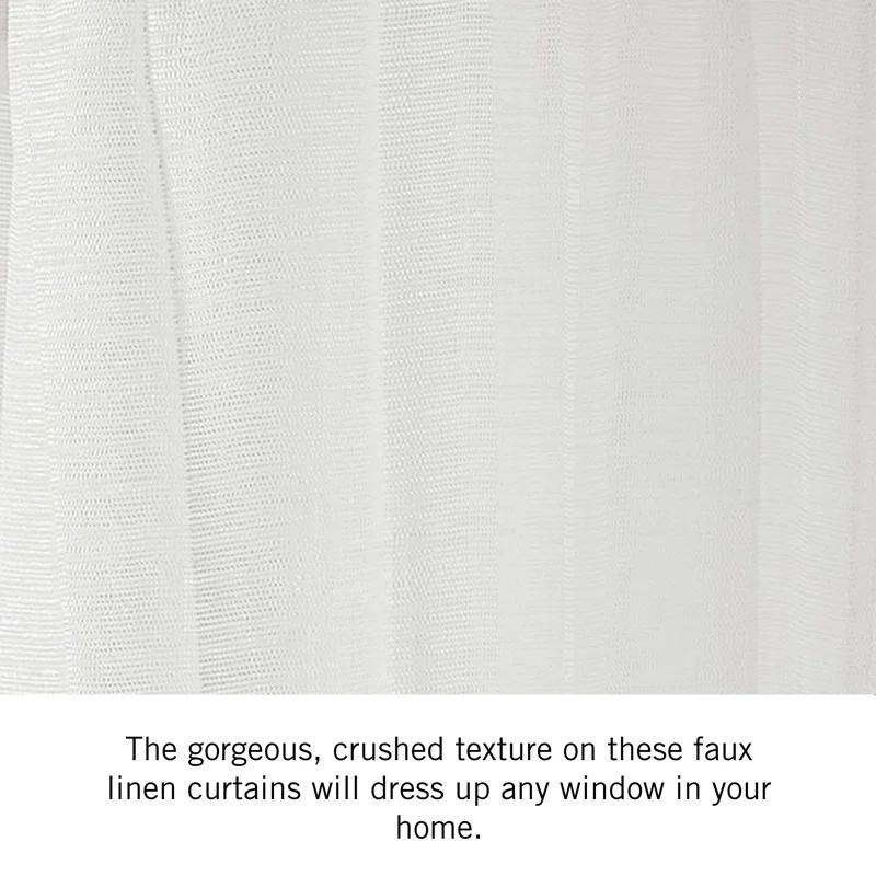 Nautica Nautica Cordelia Crushed Sheer Window Curtains (Set of 2)