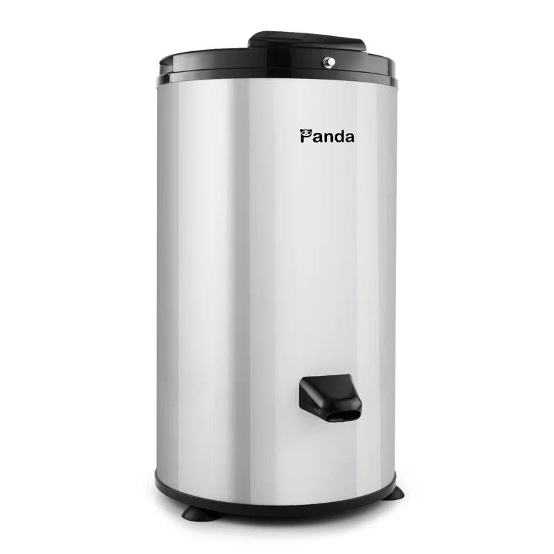 Panda Panda 0.352406 Cubic Feet cu. ft. High Efficiency Portable Dryer in Silver/Black with Child Safety Lock
