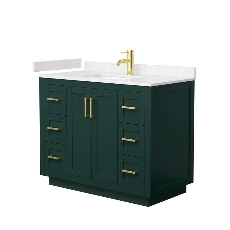 Wyndham Collection Miranda 42" Freestanding Single Bathroom Vanity with Cultured Marble Top