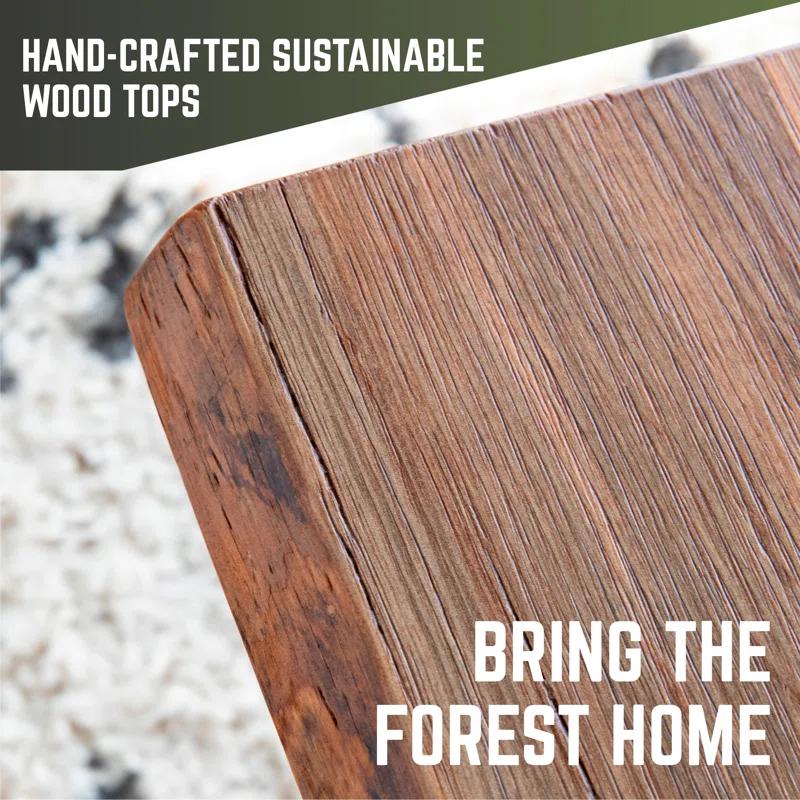 Pipe Decor 48 In. x 16 In. X 1.25 In. Live Edge Solid Console Table Wood Top