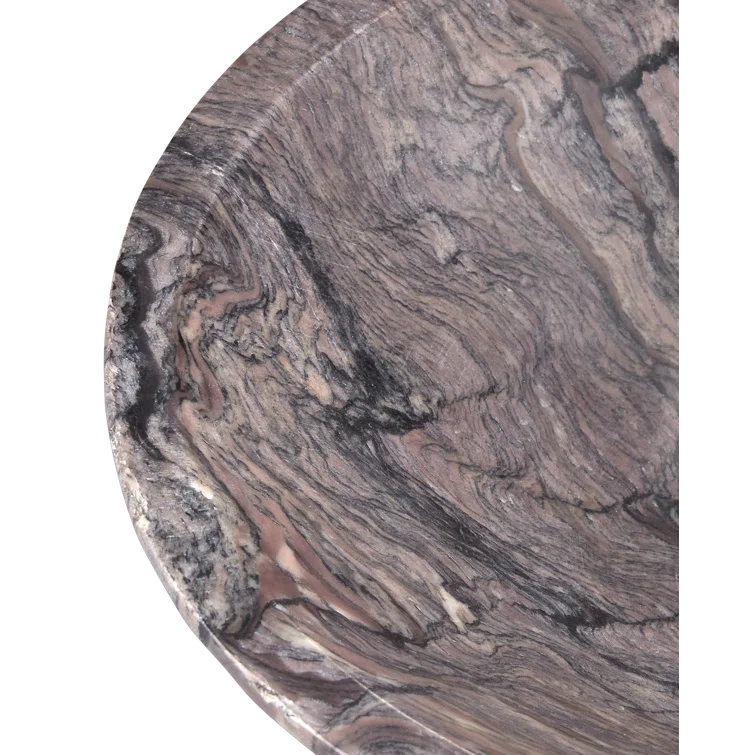 Handcrafted Natural Marble Decorative Bowl with Foam Floor Protection