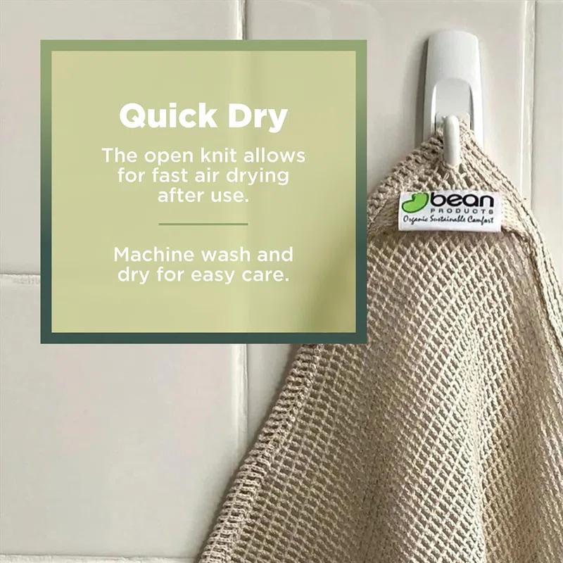 Bean Products Skin-Friendly Washcloths for Bathroom and Kitchen Fast-Drying Wash Cloths for Effective Cleaning