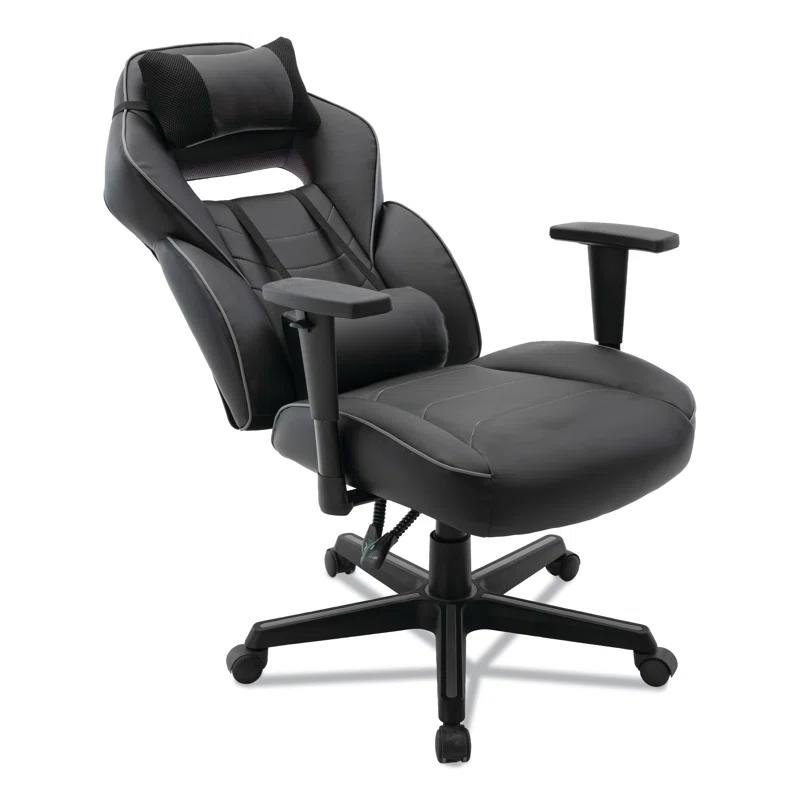 Inbox Zero Inbox Zero Adjustable Reclining Ergonomic Faux Leather Swiveling PC & Racing Game Chair