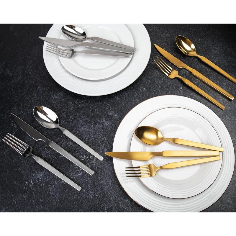Godinger Silver Art Co Oliver Mirrored 18/10 Stainless Steel Flatware 20 Piece, Service For 4 & Reviews | Wayfair