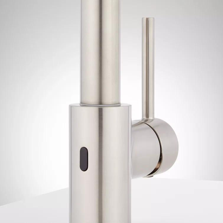 Signature Hardware Ridgeway Single Hole Pull Down Touchless Kitchen Faucet with Deck Plate 482397