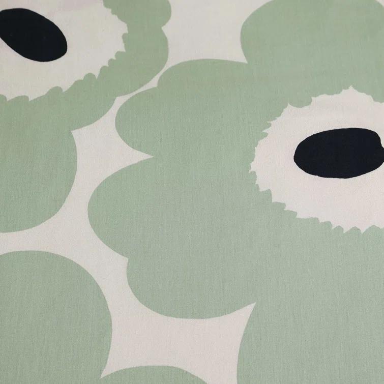Unikko Green/White Organic Cotton Duvet Cover Set