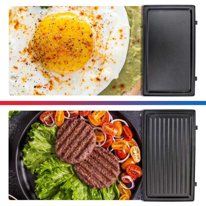 Total Chef Total Chef Electric Griddle Waffle Maker Sandwich Press Open