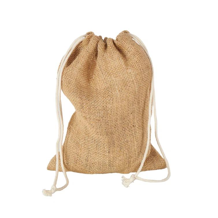 Rosalind Wheeler Metal Tibetan Inspired Indoor Outdoor Gold Decorative Bells With Brown Jute Rope And Canvas Drawstring Tote Set (Set of 36)