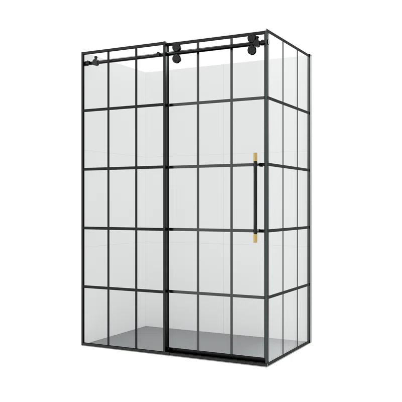 Puente 48'' W 78'' H Framed Rectangle Reversible Shower Enclosure