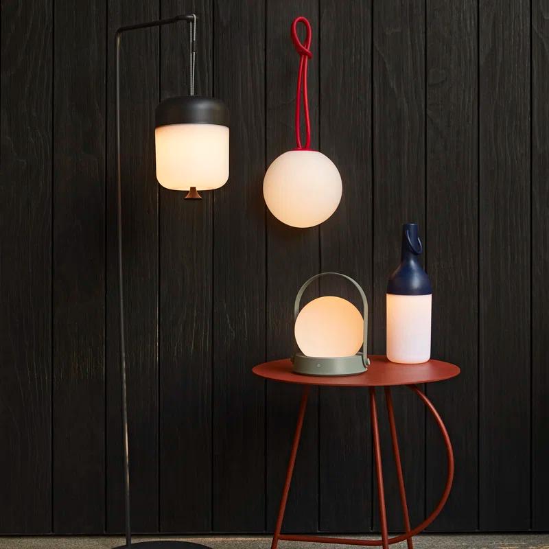 Bolleke 8" Battery Powered Integrated LED Outdoor Hanging Light