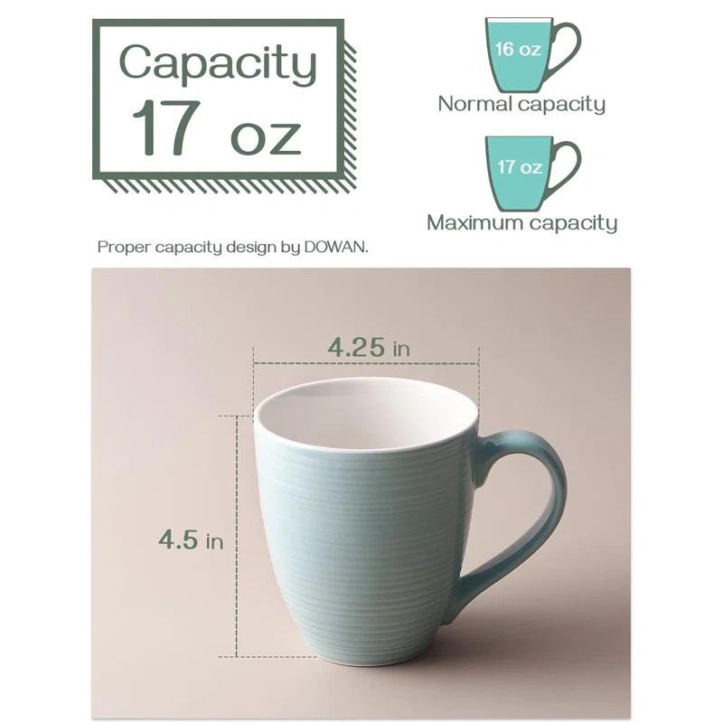 DOWAN DOWAN Ceramic Coffee Mug (Set of 6)