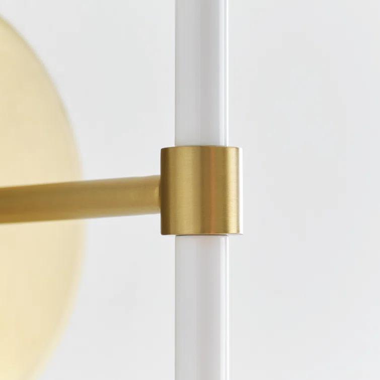 Single Light Steel Dimmable Armed Sconce