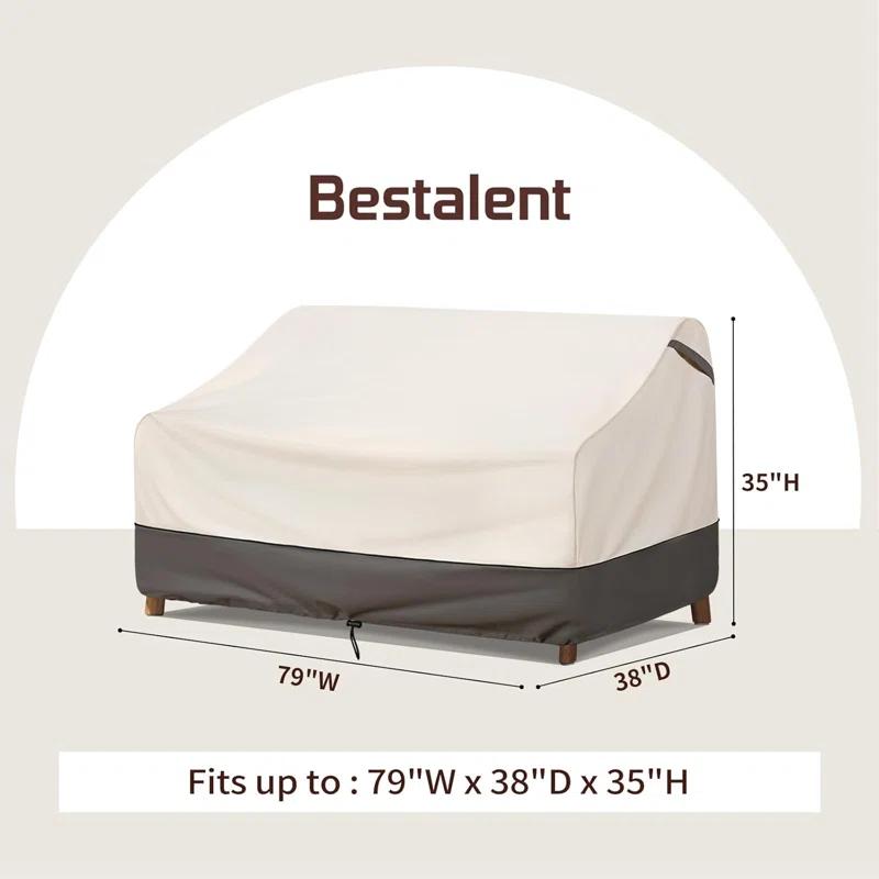 Arlmont & Co. Patio Furniture Covers Waterproof,Outdoor 3-Seater Sofa Cover Fits Up To 79W X 38D X 35H Inches