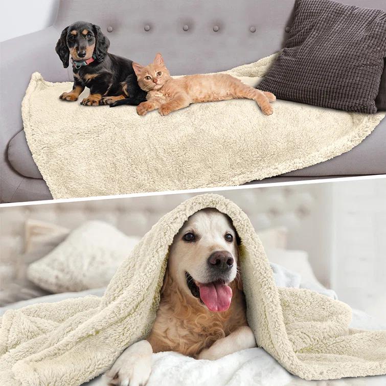 PetAmi Sherpa Fleece Pet Blanket