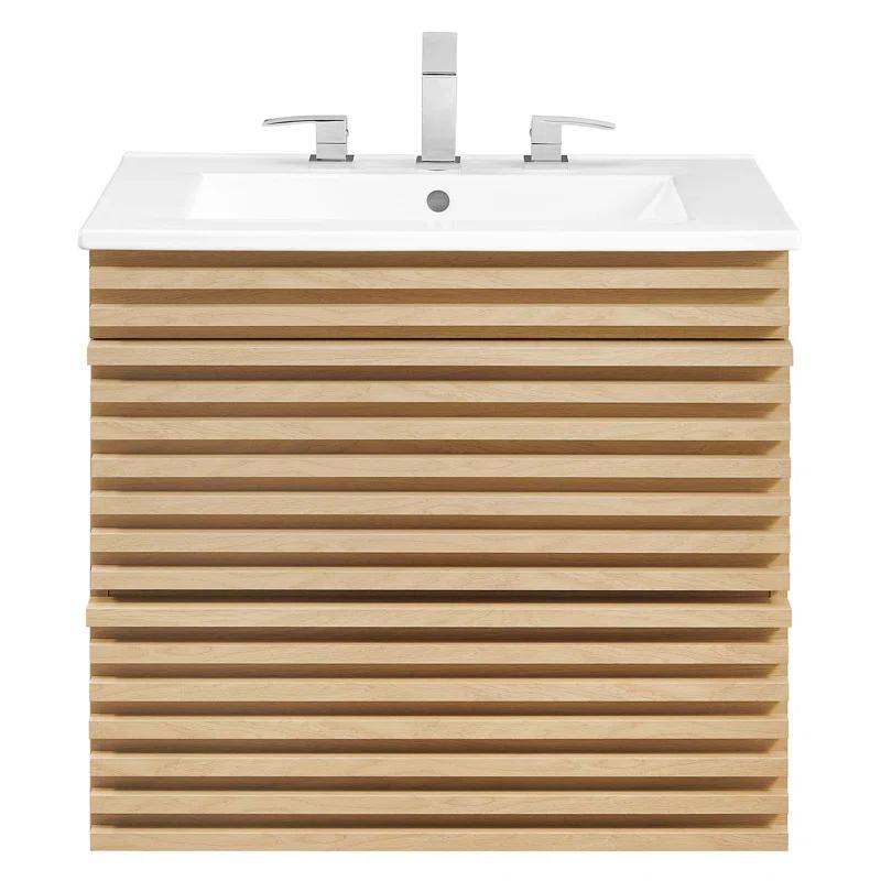 Trio Supply House Modway Render 24" Wall-Mount Bathroom Vanity