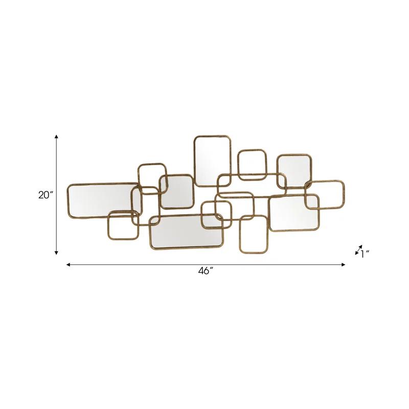 Modern Glam Mirror Wall Sculpture Decor