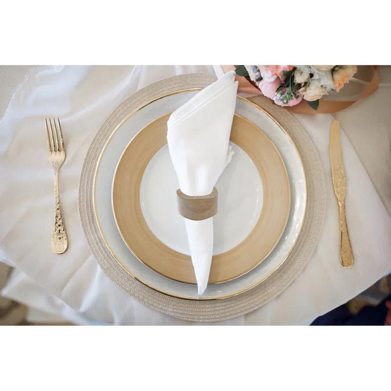 iH casadécor Wood Napkin Ring (Set of 6)