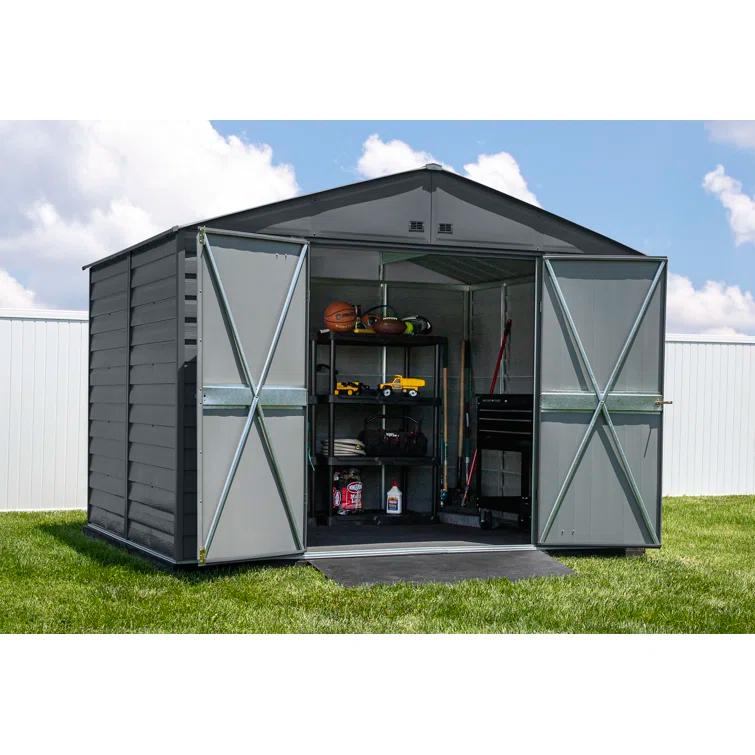 Arrow 10 ft. W x 12 ft. D Metal Storage Shed