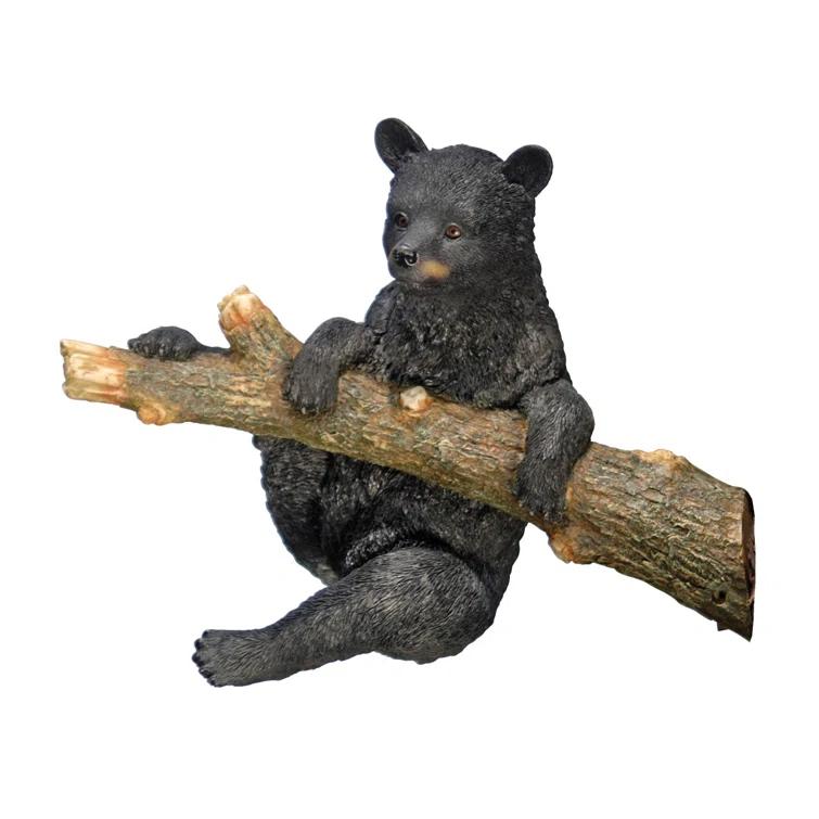Design Toscano Up a Tree Black Bear Cubs Climbing and Hangings Statue Set