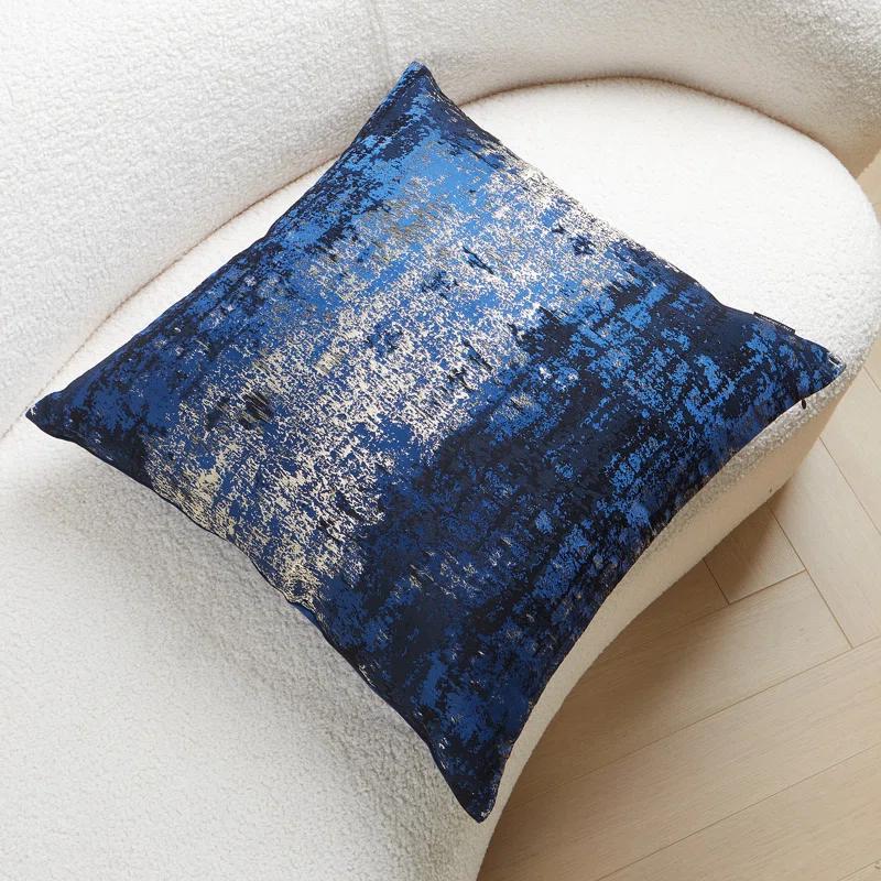 THE-TINOART Glam Jacquard & Velvet Throw Square Accent Pillow Cover 20"x20" 1Piece
