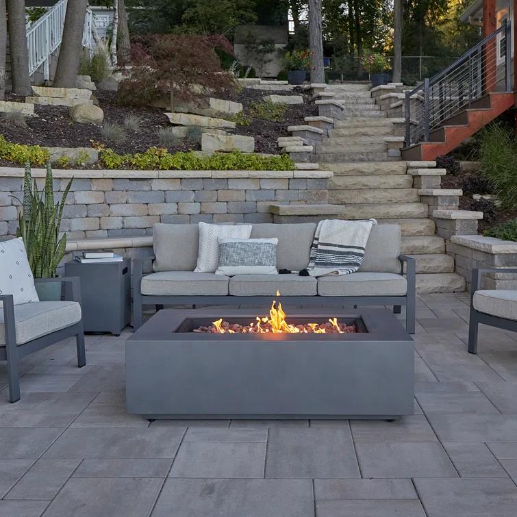 AEGEAN Propane / Natural Gas Outdoor Fire Pit Table