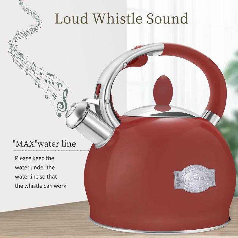 LUXESIT 2.64 Quarts Stainless Steel Whistling Stovetop Tea Kettle