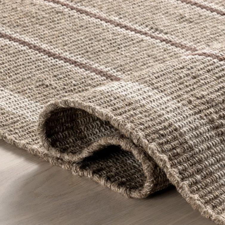 Gracie Oaks Toluca Striped Wool Area Rug