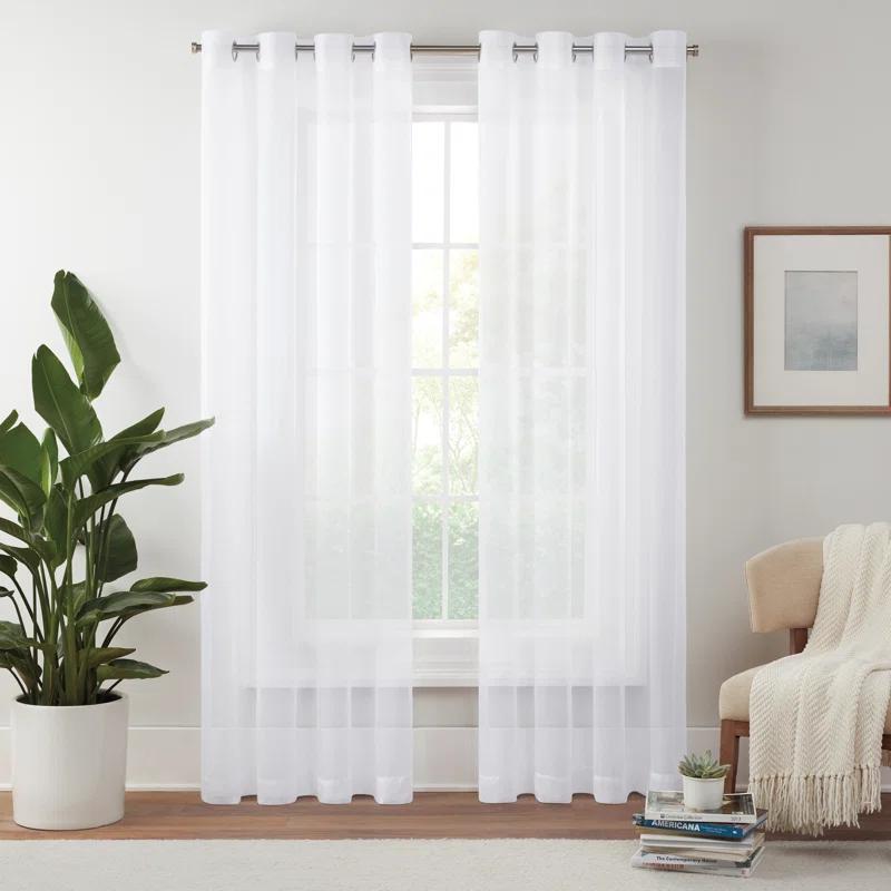 Eclipse Livia Sheer Voile Grommet Curtain Panel