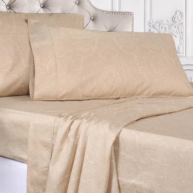 Superior Classic Paisley 600 Thread Count Cotton Blend Sateen Sheet Set