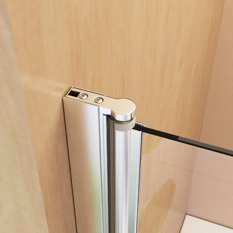 Dimorphos 11DD161820LL 31"W x 55"H Bathroom Pivot Bi-Fold Shower Tub Door Panel Reversible Installation