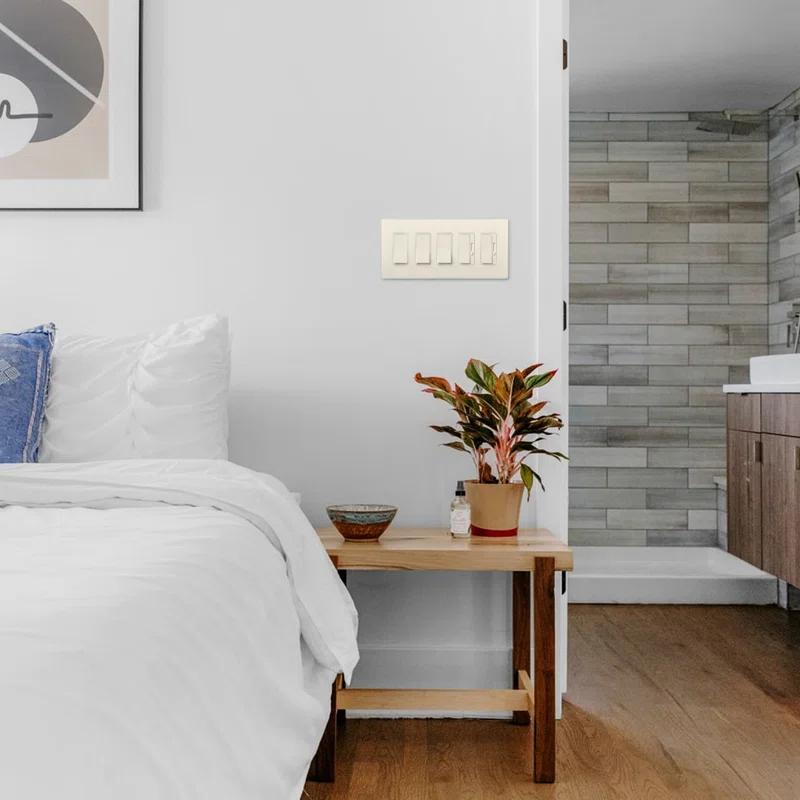 Legrand Radiant 5-Gang Decorator Rocker Screwless Wall Plate & Reviews | Wayfair
