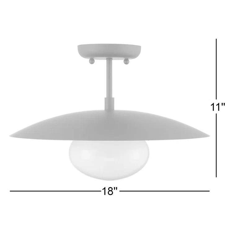Shah Semi-Flush Mount Light - Brass / 16" Dia