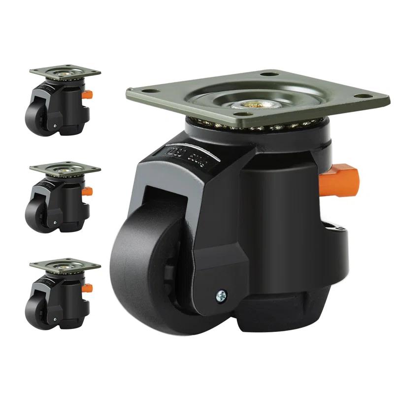 Stellweilan Tessberg Leveling Casters, Set of 4, 2200 lbs Total Load Capacity (Set of 4)