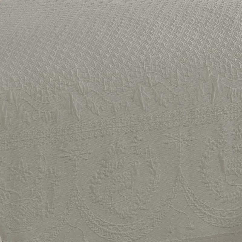 King Charles Matelasse Traditional Cotton Floral Coverlet