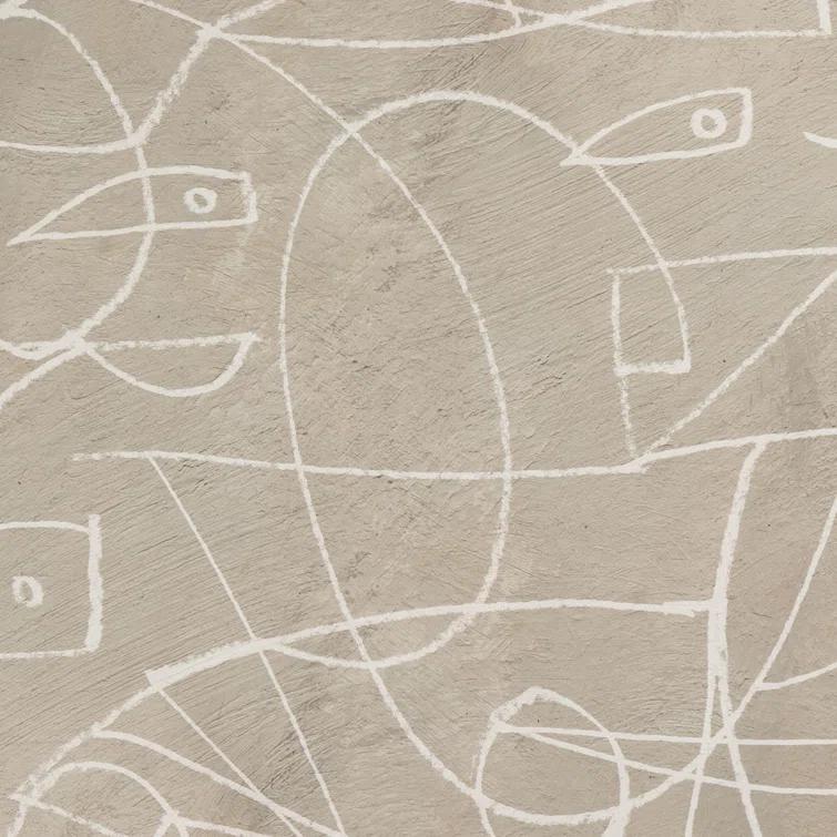 Abstract Monochromatic Walnut Framed Canvas Print, 32" x 32"