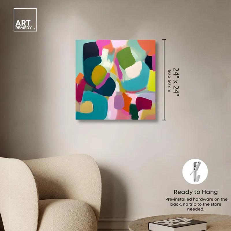 Art Remedy Colorful Dimensions I Canvas Modern Colorful Print by Art Remedy