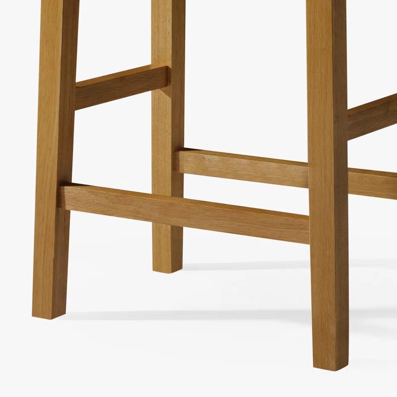 Maven Lane Maven Lane Emerson Kitchen Stool with Vegan Leather Upholstery