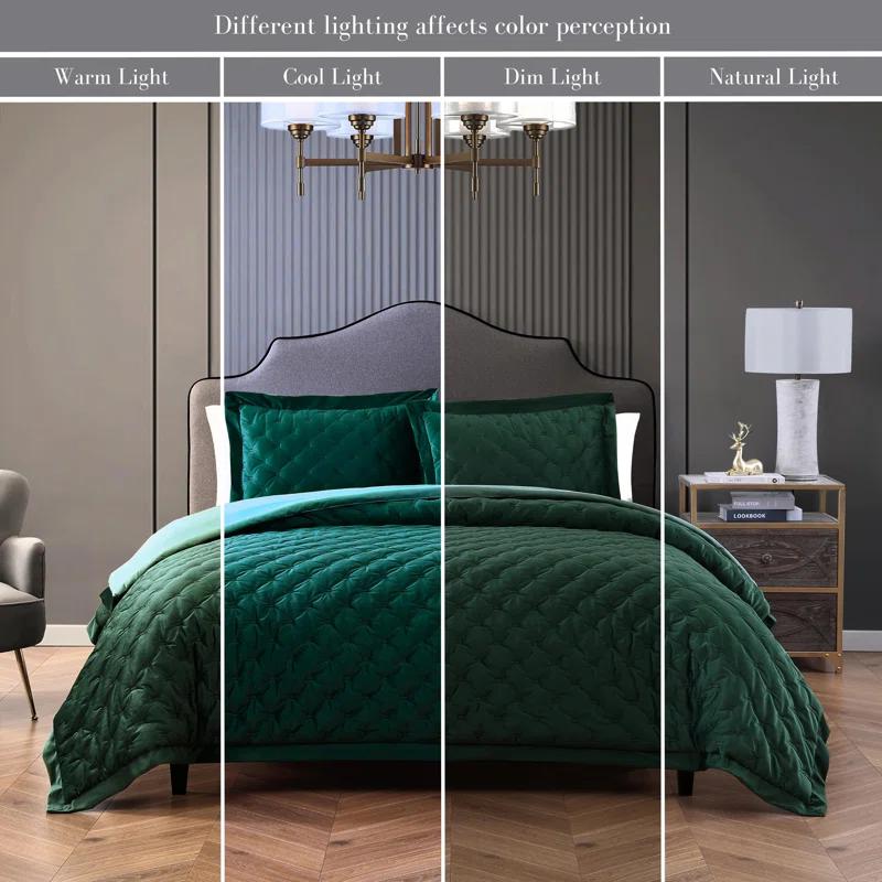 BeBeJan Bebejan 3 Piece Velvet Comforter Set