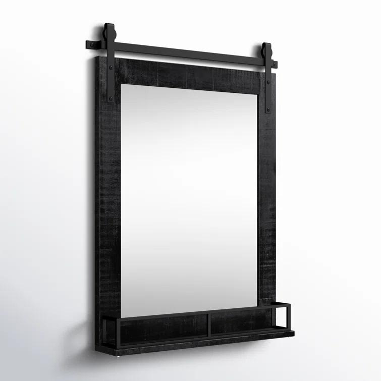 Joss & Main Enora Wood Mirror with Shelves