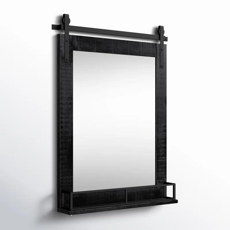 Joss & Main Enora Wood Mirror with Shelves