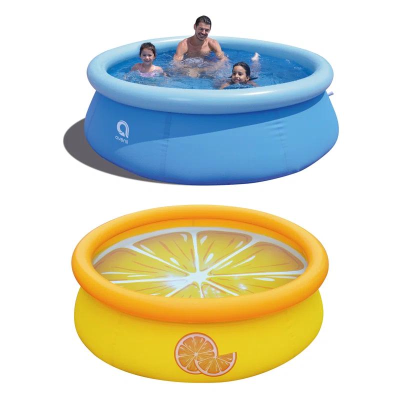 JLeisure Plastic Round Inflatable Pool 25'' H x 96'' W x 96'' L (Set of 2)