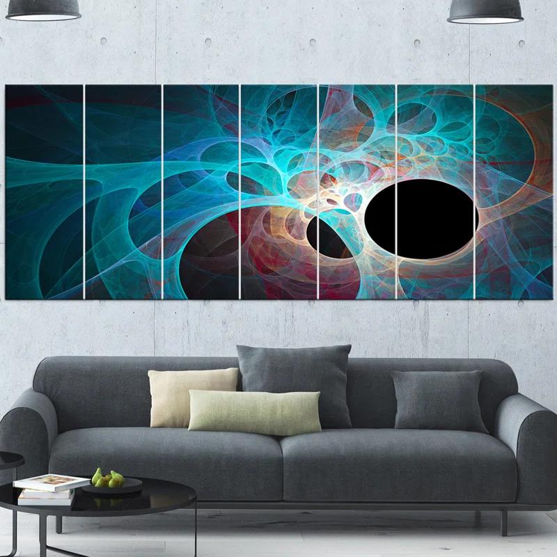 Design Art " Fractal Angel Wings In Blue "