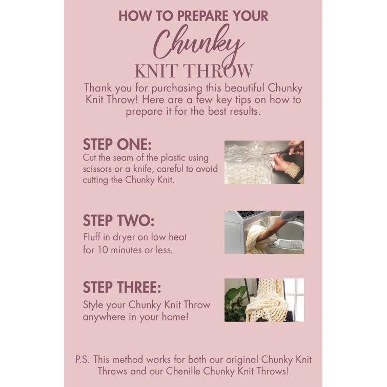 Donna Sharp Chunky Chunky Knit Throw Blanket