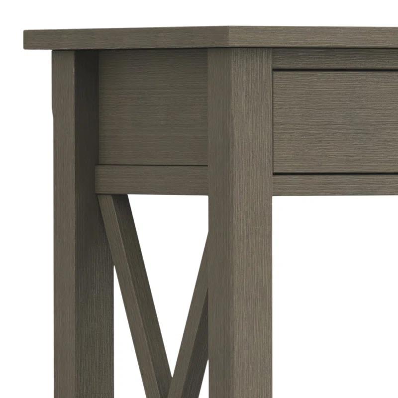 Simpli Home Kitchener 47"W Solid Wood Contemporary Storage Console Table with 2 Drawers and Bottom Storage Shelf