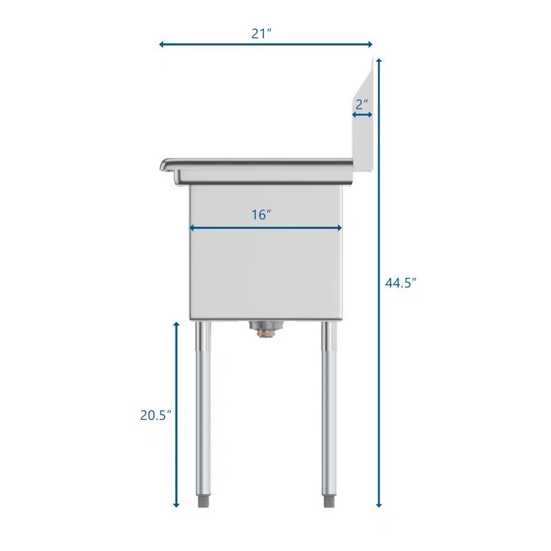 33" x 21" Freestanding Service Sink