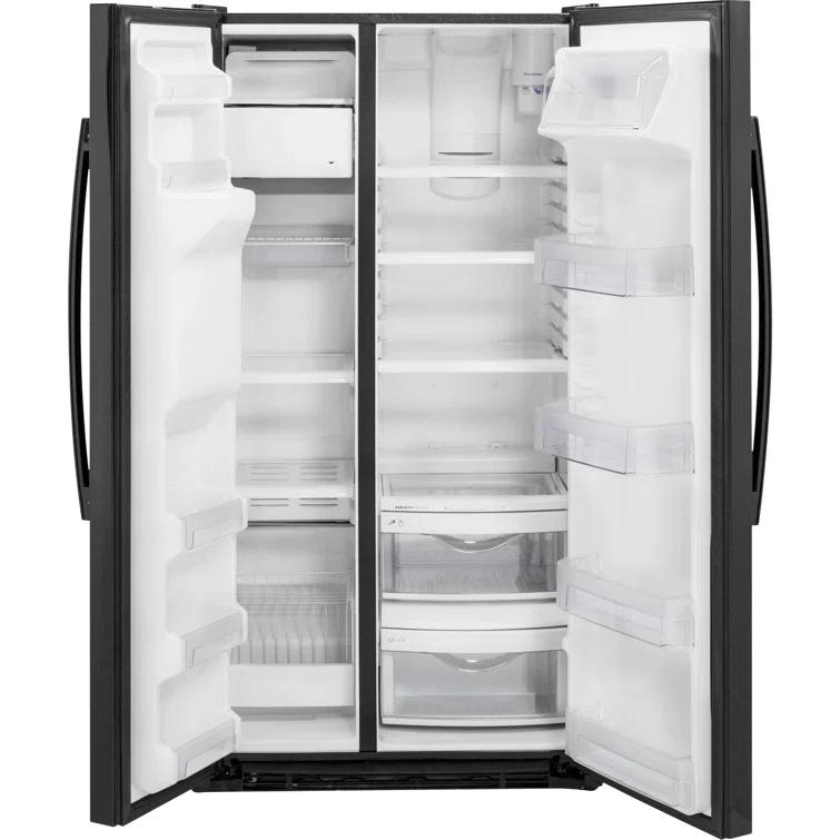 GE Appliances 36" Counter Depth Side-by-Side 21.9 cu. ft. Refrigerator GZS22DGJBB
