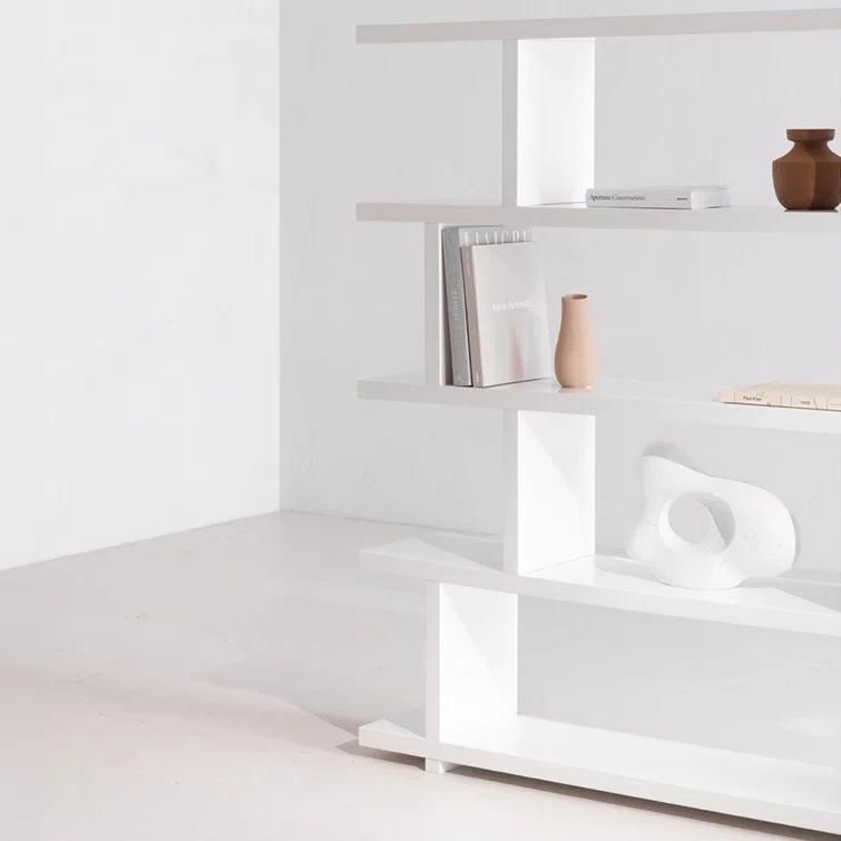 Modern Staggered Bookshelf (63")