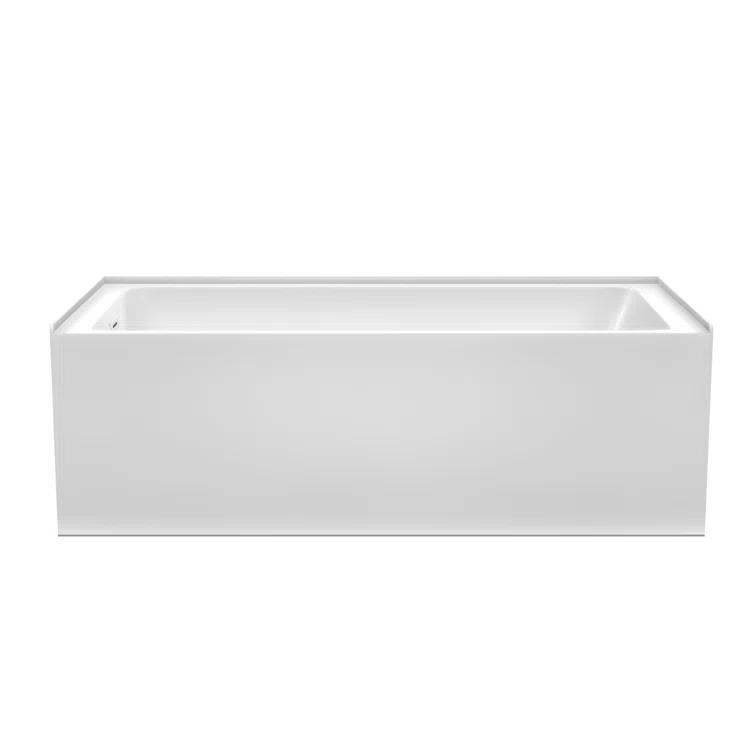 Wyndham Collection Grayley 66'' x 32'' Alcove / Tile In Soaking Acrylic Bathtub WCBTW16632LSWTRIM